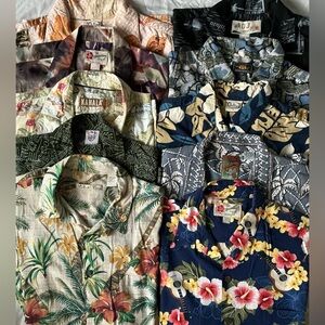 Bundle of 10 Men’s Hawaiian Aloha Shirts – Mixed Sizes